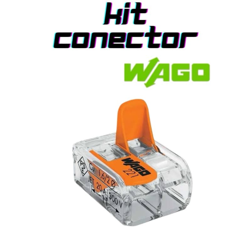 Conector Wago 221 4mm | Emenda Rápida | Conector Elétrico Transparente