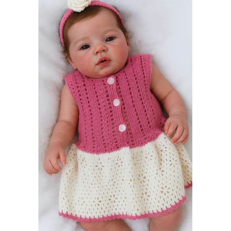Saída Maternidade Roupa recem nascida vestido crochê sapatinhos tiara