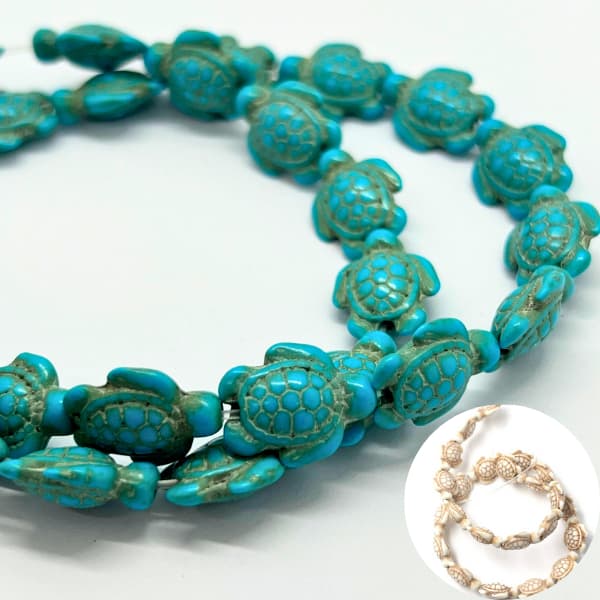 Fio Tartaruga Howlita Resina Para Pulseiras, Colares, Guias e Artesanato