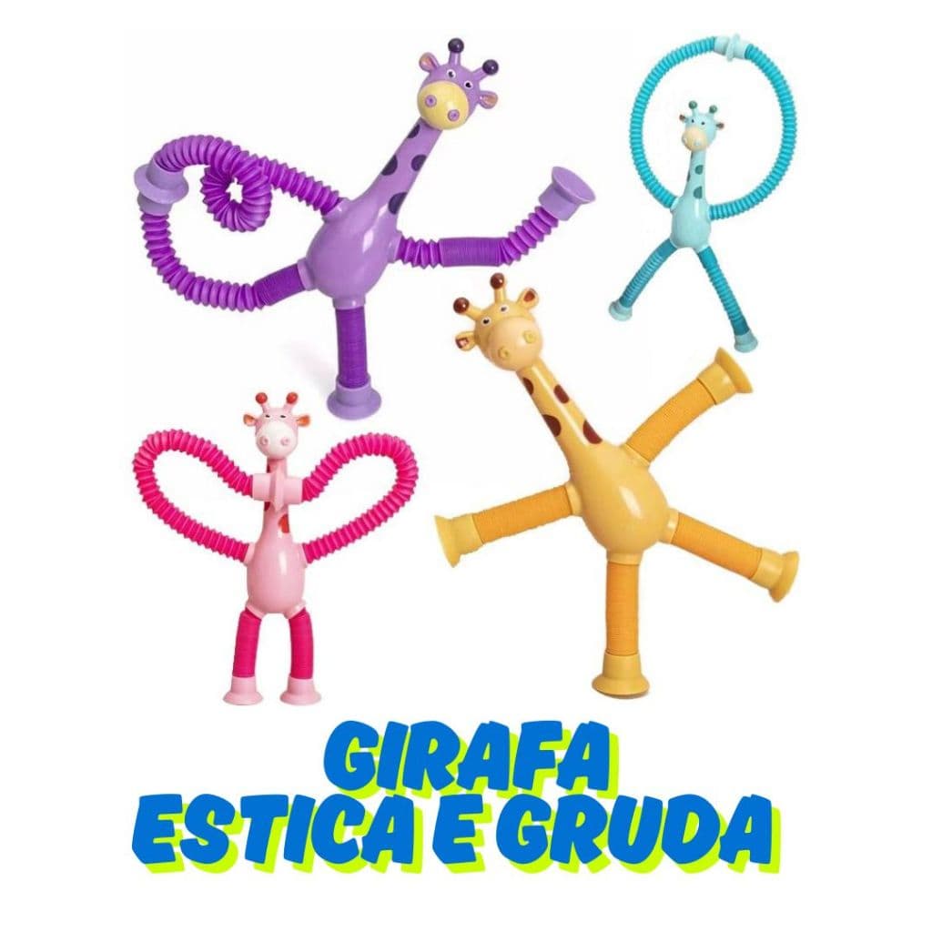 13 girafas estica e puxa melman pop it tubo tik tok presente infantil lembrancinha
