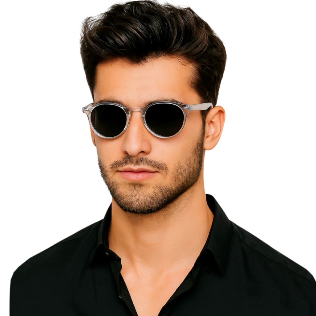 Óculos De Sol Laranja Redondo Pequeno Unissex Original