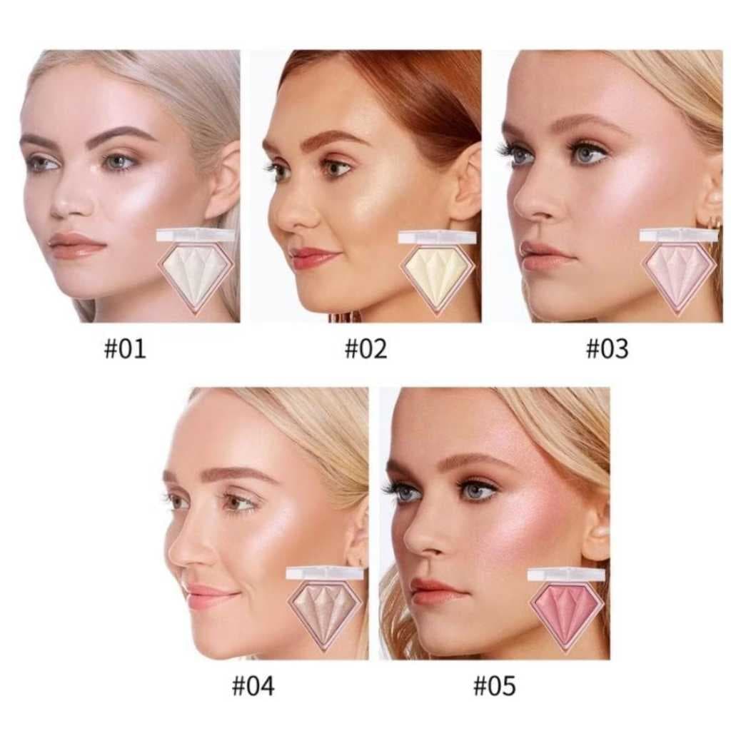 Paleta Iluminador Para Maquiagem Facial Em Pó