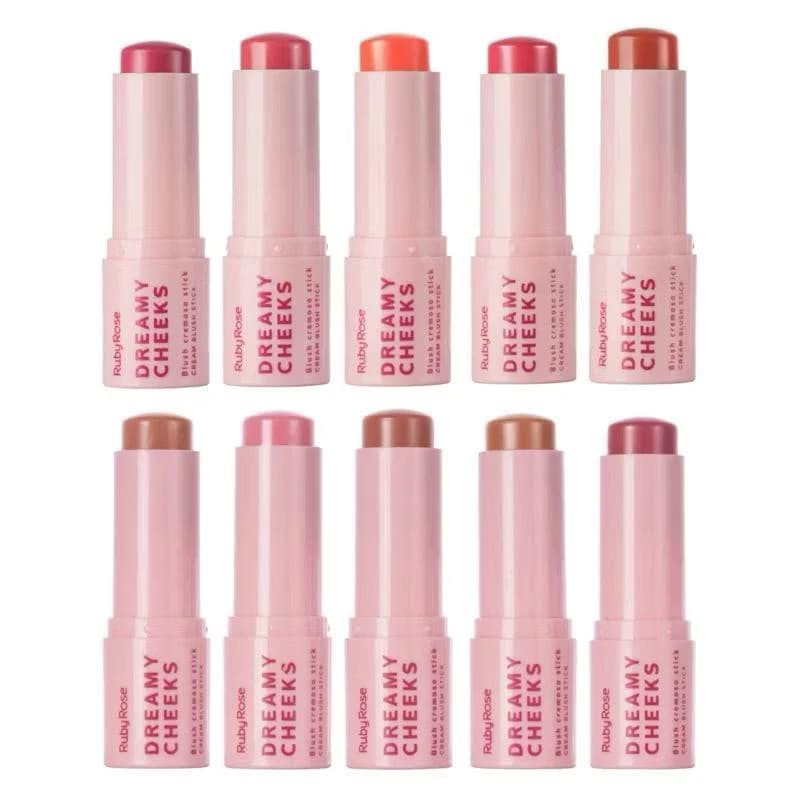 Blush Stick Facial Em Bastão Dreamy Cheeks Ruby Rose 6,57g - HBM01 RubyRose Linha Rosa Ruby Rose