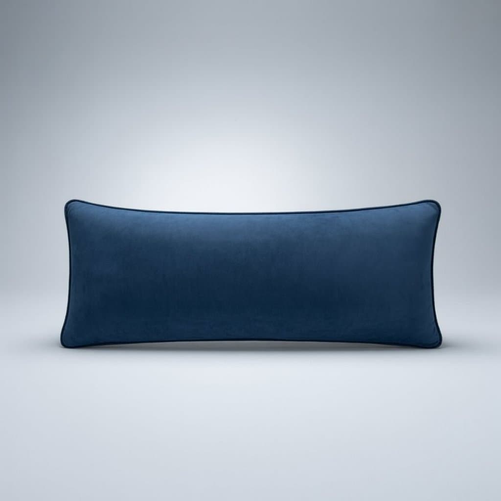 01 Capa de Almofada 80x30 cm Tecido Suede Liso Decorativa Baguete Retangular Zíper Invisível Sofá