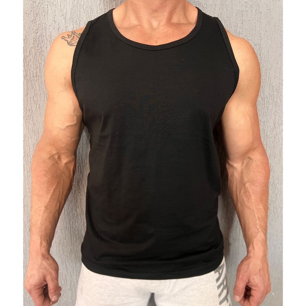 Regata Masculina Básica Premium – 4 Cores – Streetwear e Academia Lisa – Estilo Casual e Esportivo oversized
