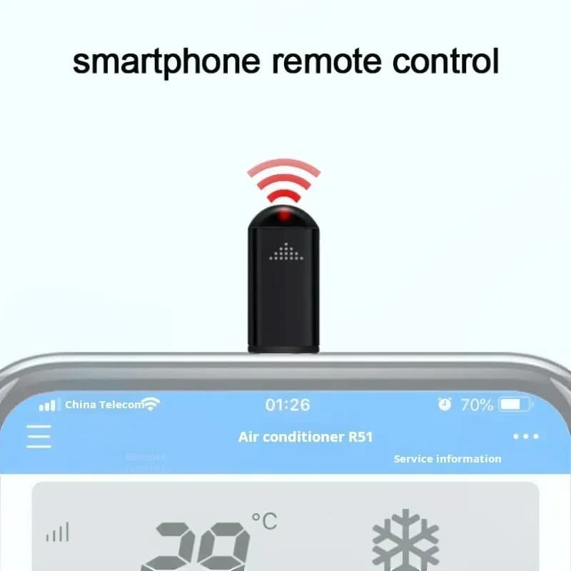 Adaptador Controle Remoto Infravermelho Celular Android Tipo C Iphone IOS Controle TV, Ar Condicionado, Projetor