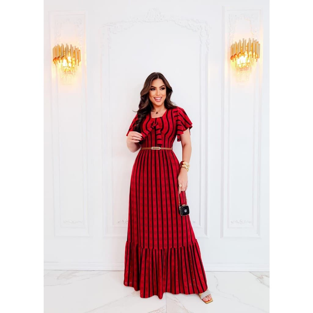 Vestido Longo Luxo - Moda Evangélica