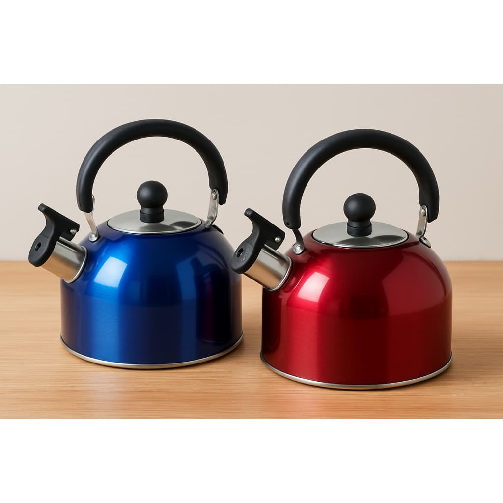 Chaleira Inox Apito Capacidade 2,5 Litros Cozinha Moderna Café Chá Agua Cor Sortida
