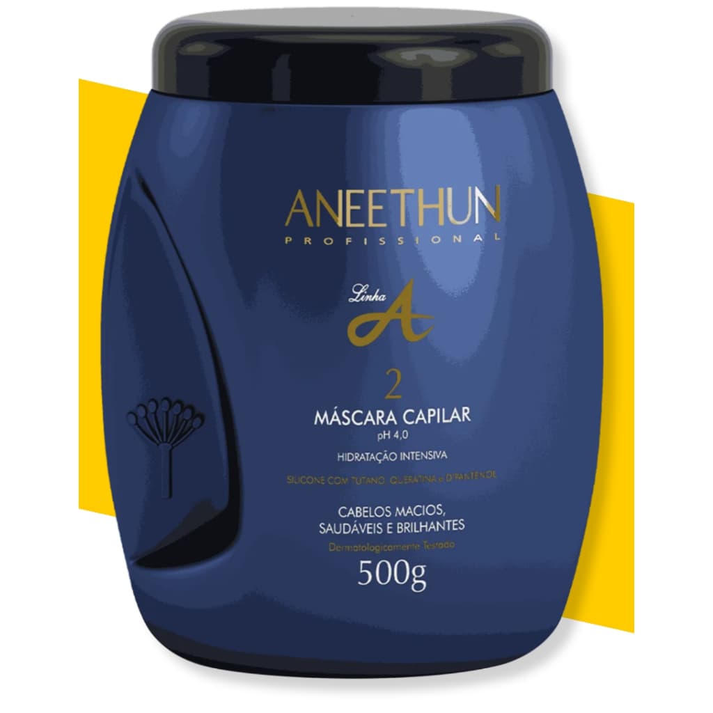 Aneethun Mascara Linha A 500g  Hidratação intensa com maciez para cabelos naturais  com química