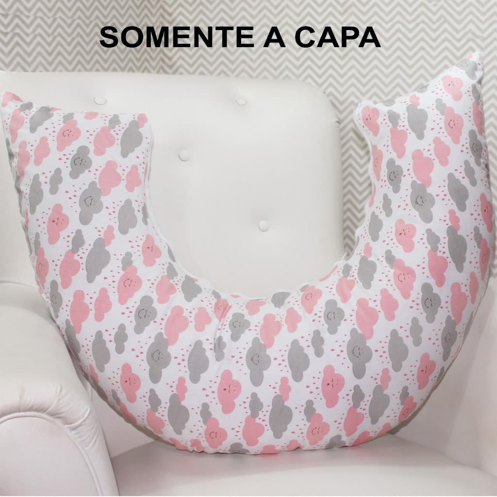 Capa Para Almofada de Amamentação Estampada 100% Algodão