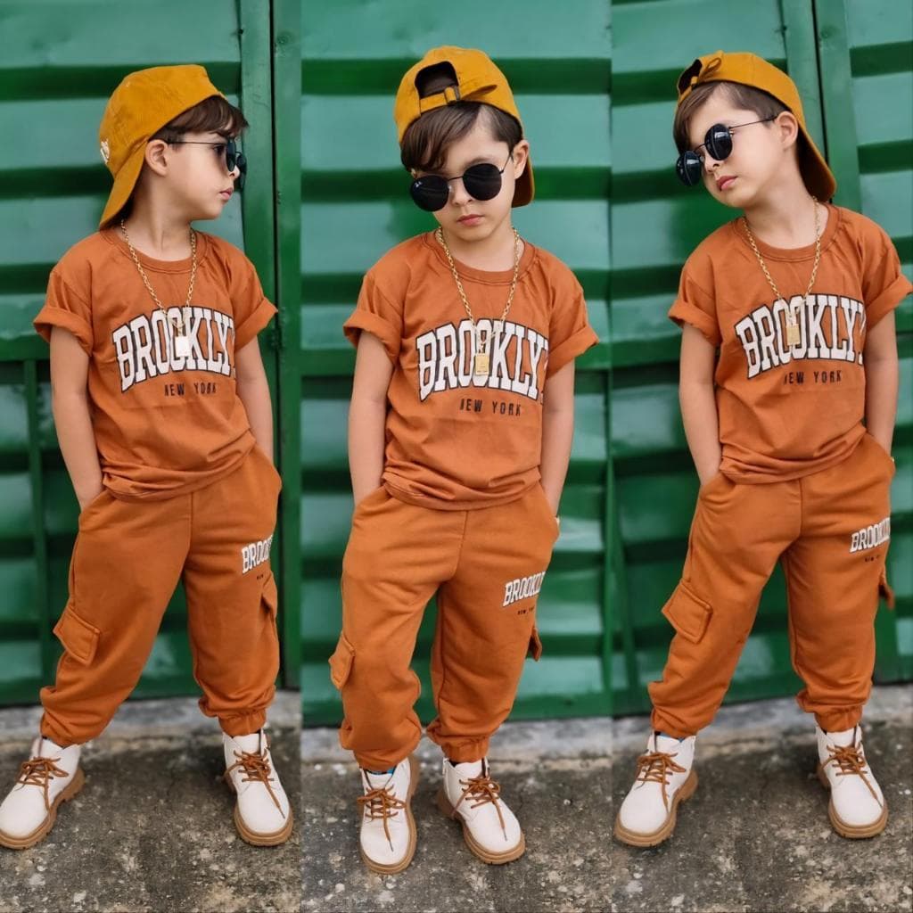 Conjunto Infantil Menino Meia Estação Calça E Camisa  Dia A Dia Ou Passeios Confortável E Estiloso