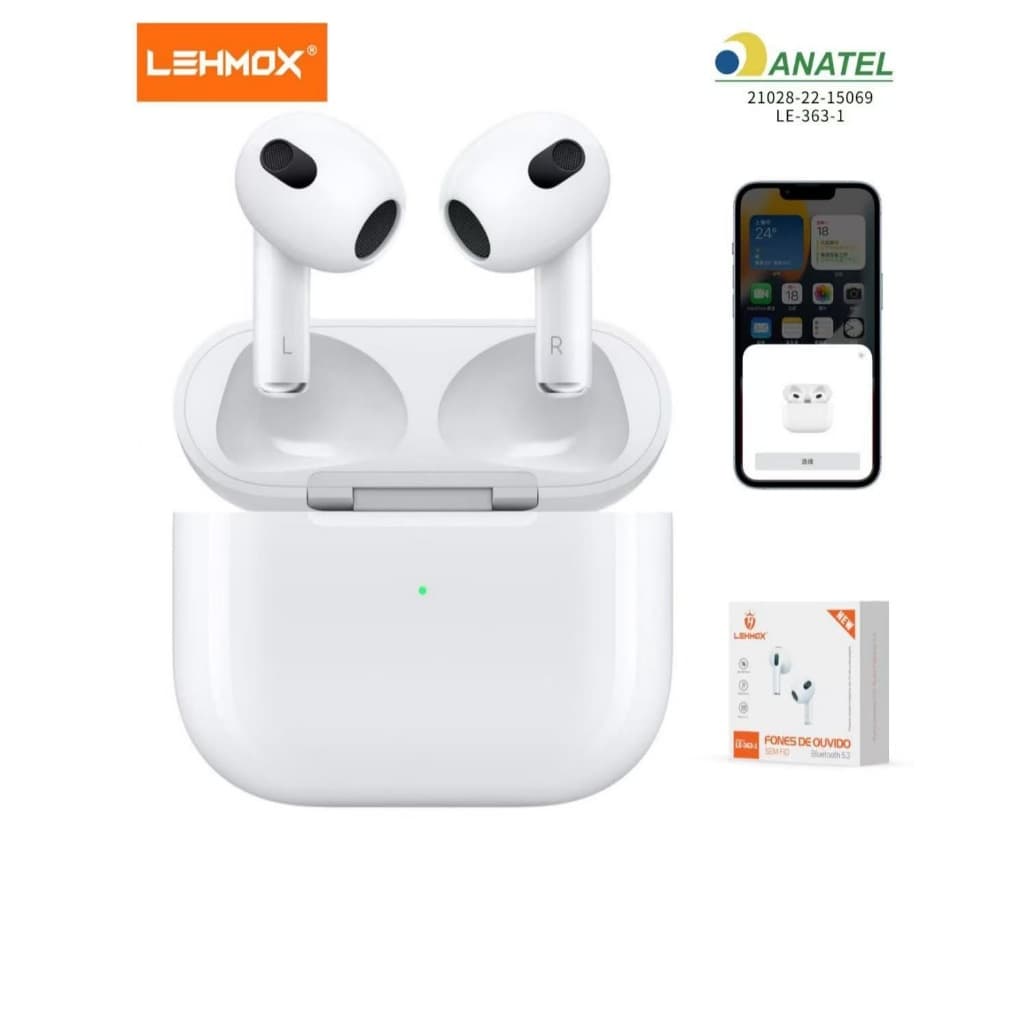 Fone de Ouvido Sem Fio Bluetooth Lehmox LE-363-1 | Conexão Rápida, Som Potente, Bateria Duradoura