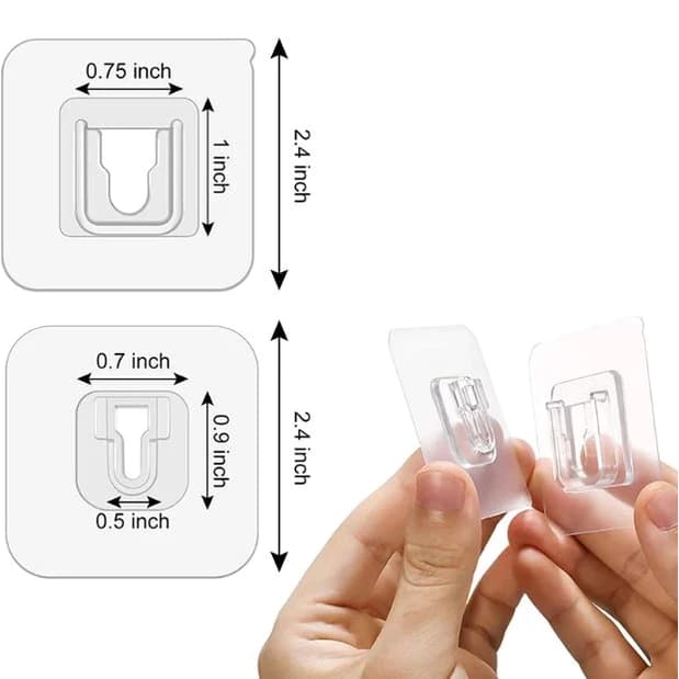 KIT Conjuntos de Ganchos Macho e Femea Dupla Face Multiuso para Armazenamento em Parede/Suporte para Quadros, Modens