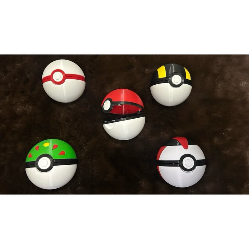 Pokébola abre e fecha com imã Realista 3D – Acompanha suporte - Colecionável para fãs e decoração