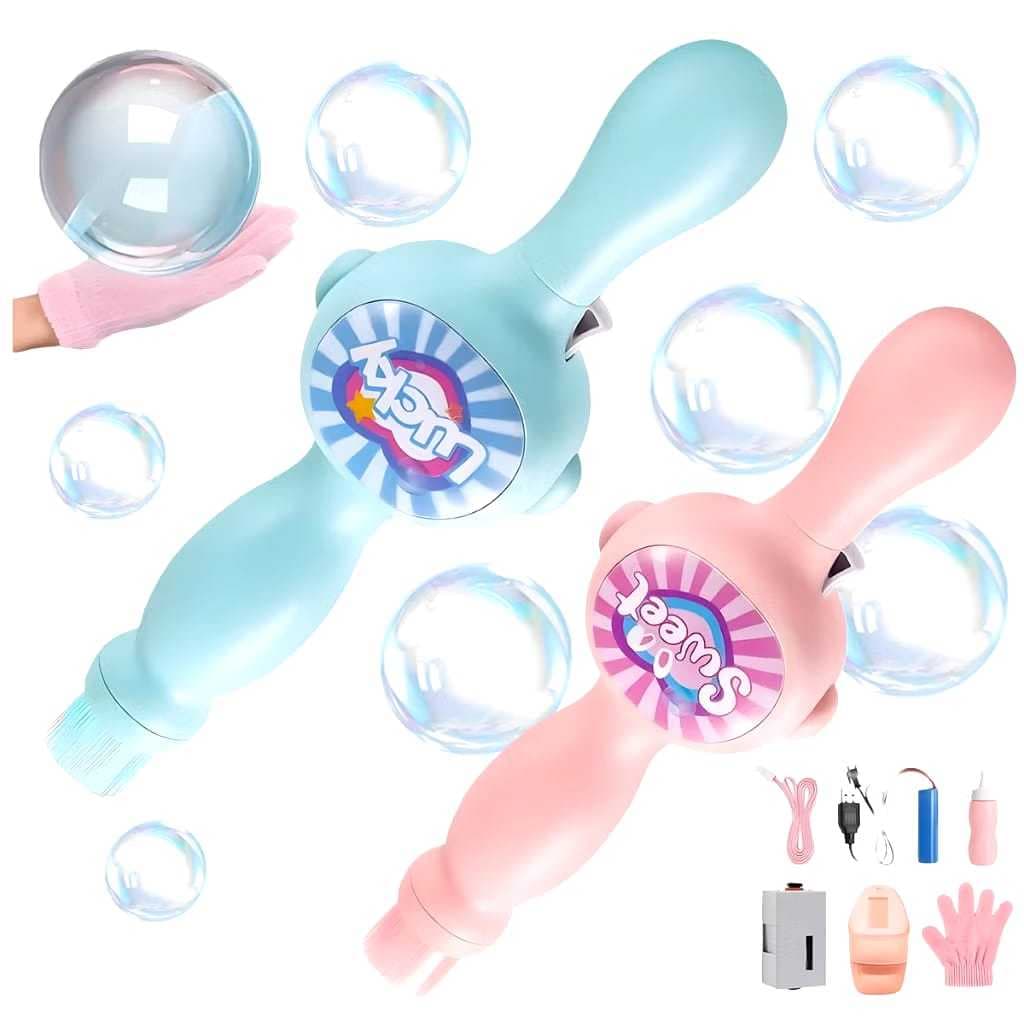 Máquina De Bolha Sabão Com Fumaça Mágica Recarregável Led Automática