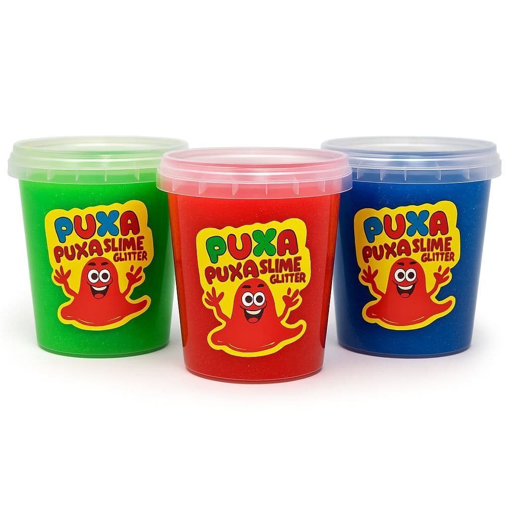 Kit 3 Slime SLIME DE 180g LELECA GLITTER DIVERSÃO EM GEL