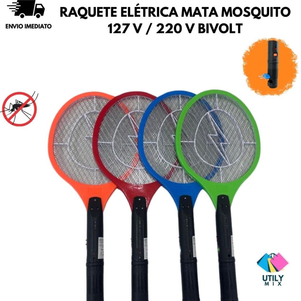 Raquete Mata Mosquito Elétrica  Recarregável