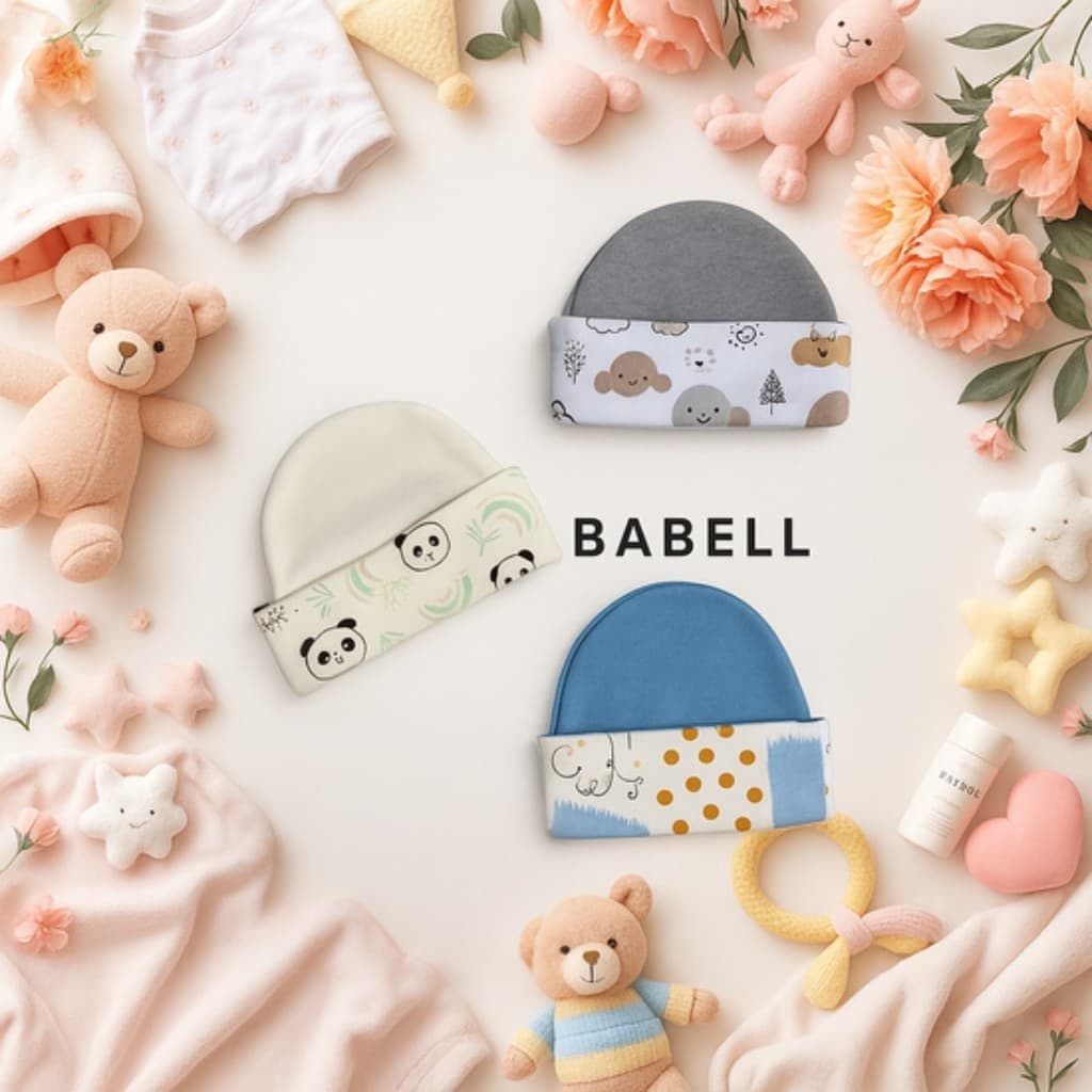 🧢✨ Kit Toucas Bebê Babelli Baby – Proteção, Conforto e Muito Estilo!