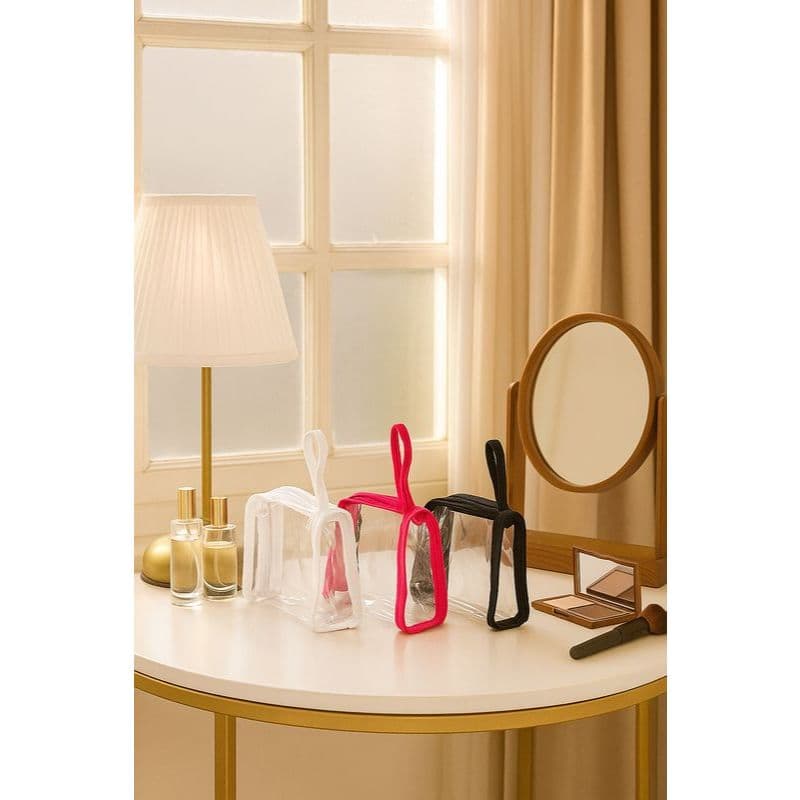 kit Estojo organizador cristal porta maquiagem porta higiene dia a dia casual
