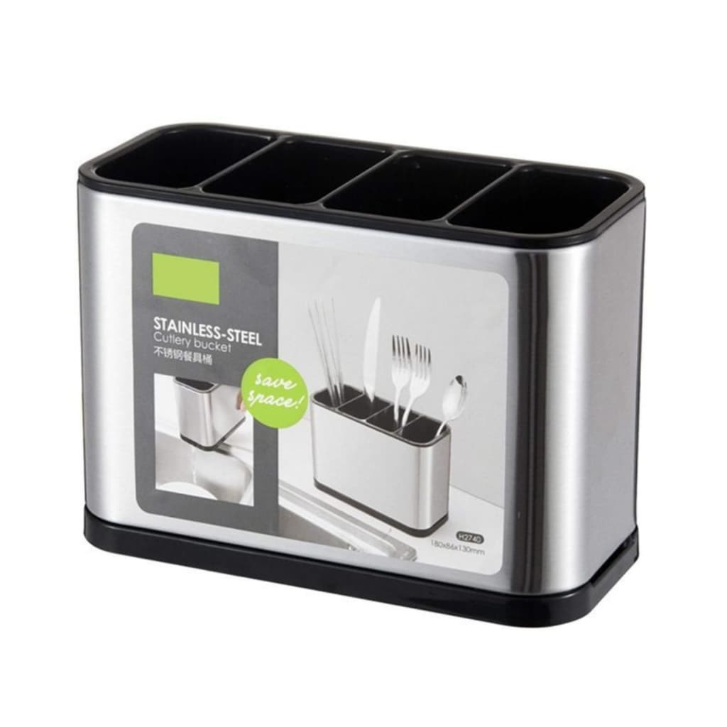 Escorredor Porta Talheres Inox Cozinha Pia Bancada Compacto Divisórias Antiderrapante Organizador Durável Últimas Unidad