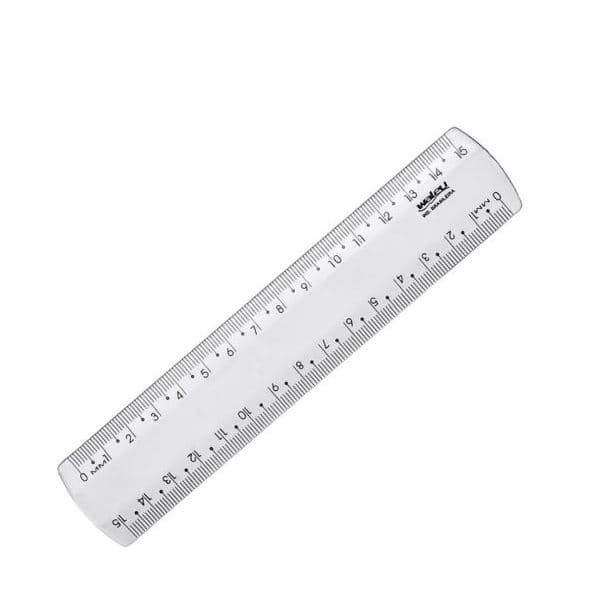 Régua Plástica Cristal 15cm - BRW