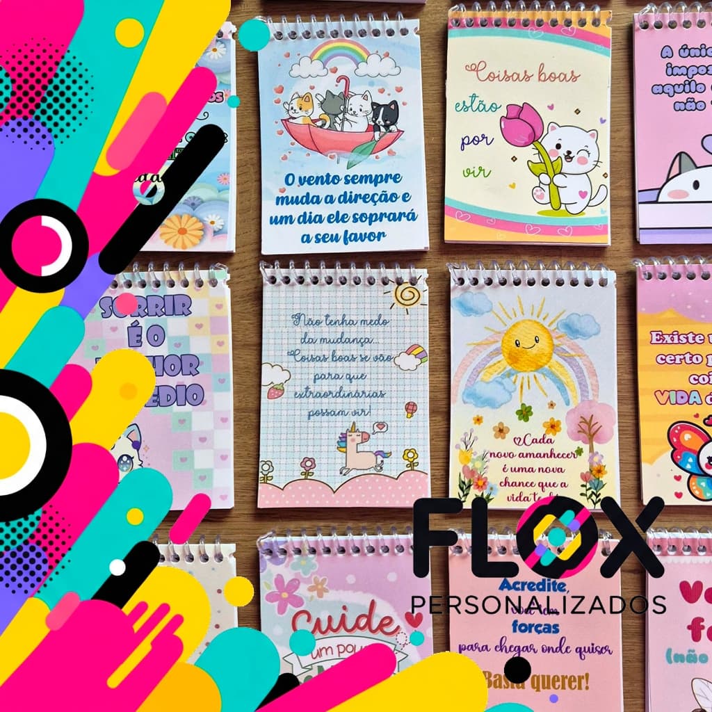 10  / 15 / 20 ou 25  Bloquinhos personalizado 7x10