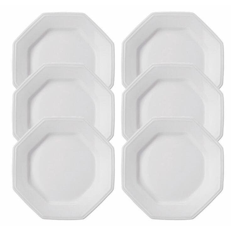 Jogo Pratos Raso Porcelana Schmidt 6 Peças Prisma.