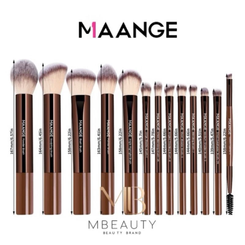 Kit Pincéis para Maquiagem Maange Pincel Sombra Pó Blush Contorno Iluminador.