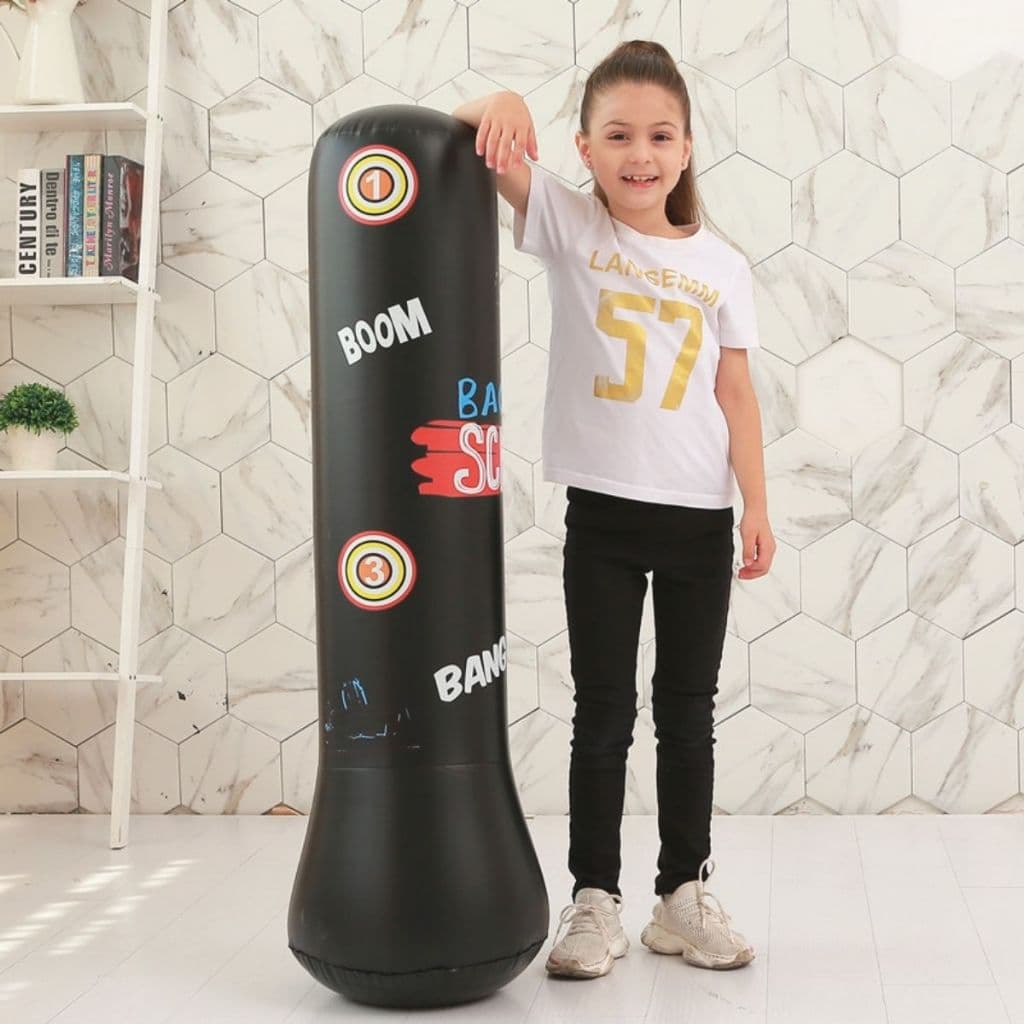 Brinquedo Saco de Pancadas Inflável Infantil João Bobo Teimoso 120cm Gigante