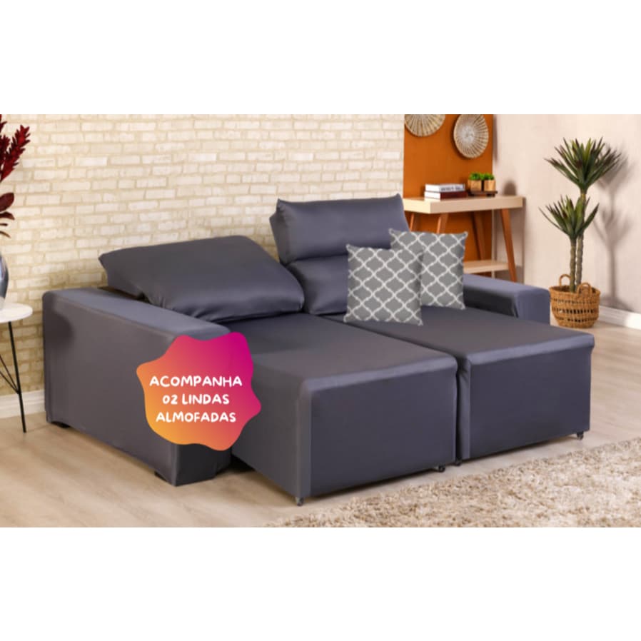 kit Capa de Sofá Retrátil 2 lugares Coladinha Cobertura Total + 2 Almofadas Estampadas PROMOÇÃO