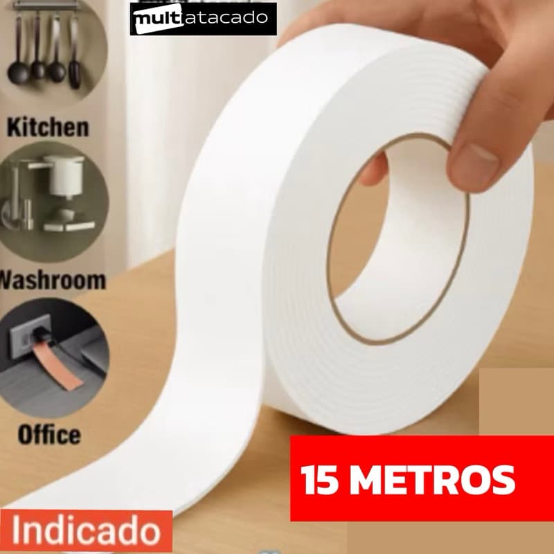 Fita Dupla Face Extra Forte NanoGel Silicone Mágica Adesiva Cola na Parede Móvel Porta fita dupla face alto
