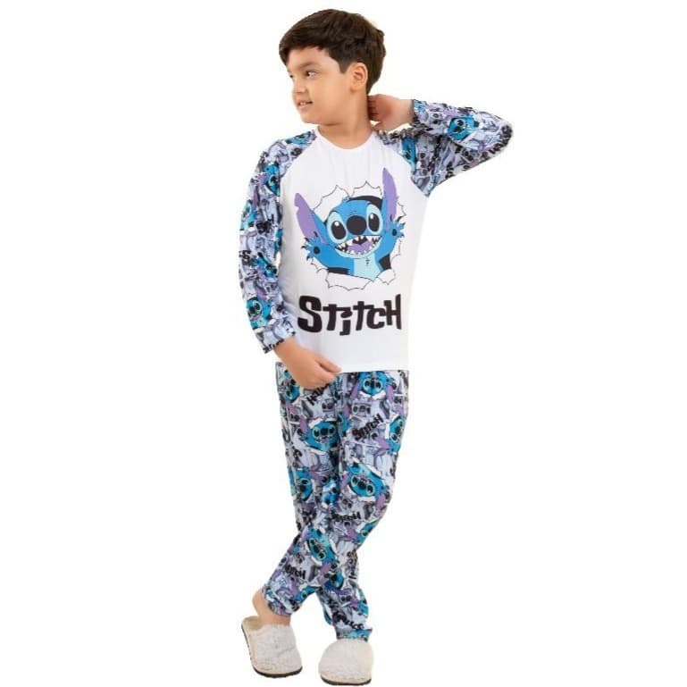 Pijama Infantil Menino Manga Longa Conjunto Blusa e Calça Comprida Personagem Divertido  LF077