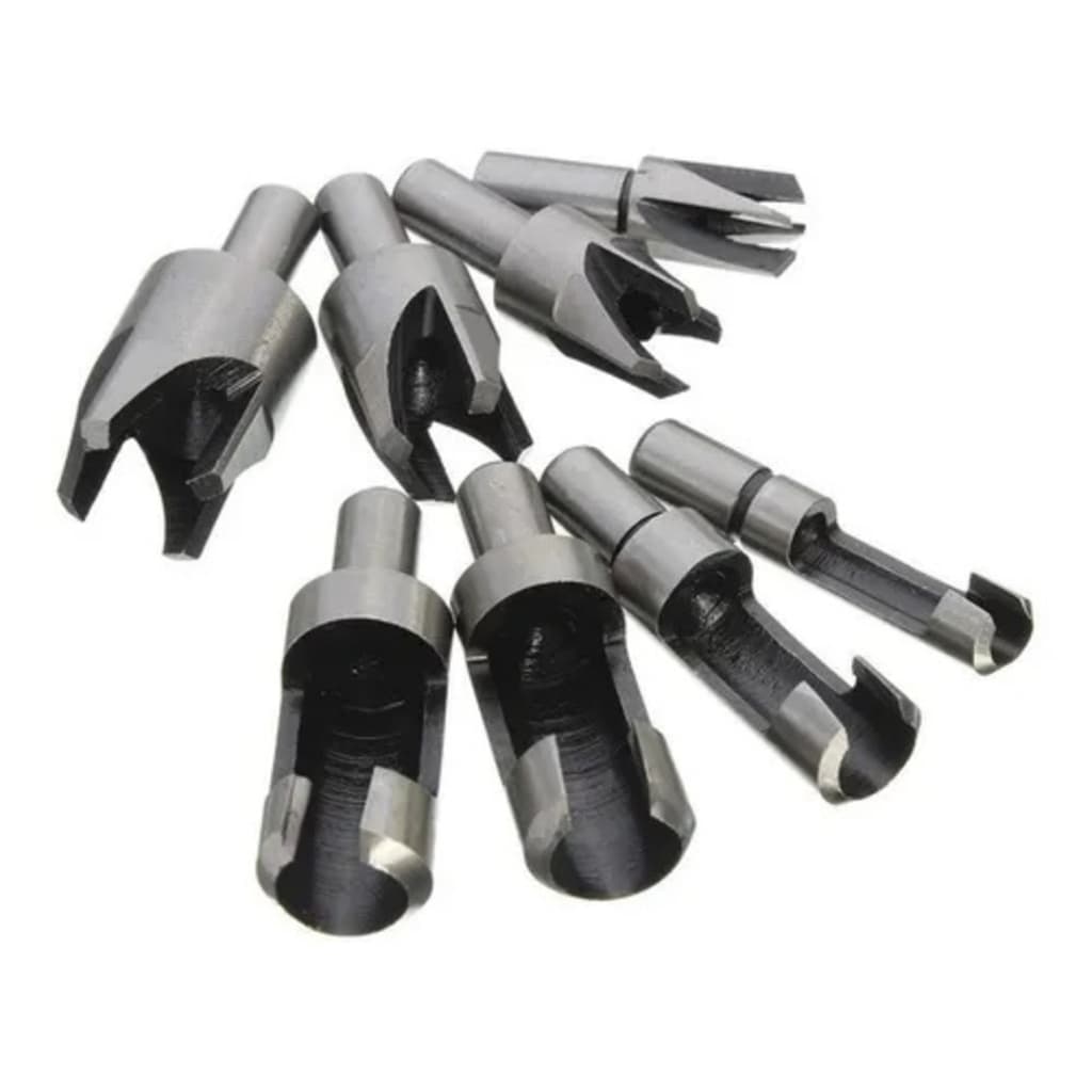 Kit 04 Brocas para Cavilhas + 4 Cortadores Tapa Furos