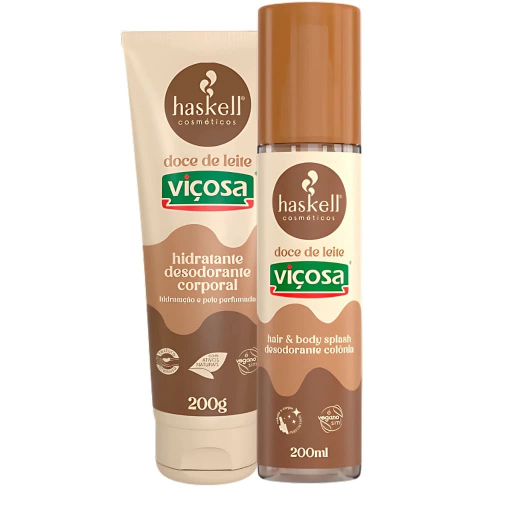 Body Splash 200ml e Hidratante 200gr Doce de Leite Haskell