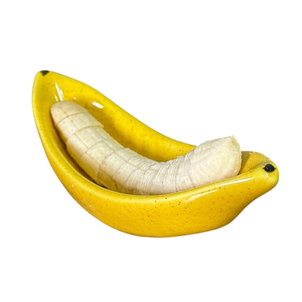 Fruteira Em Formato de Banana Feito de Cerâmica 6x20cm