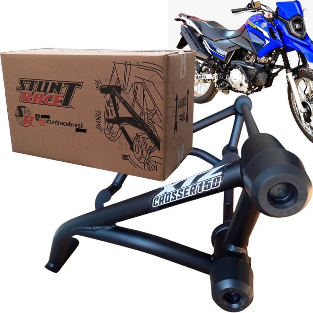 Protetor Stunt Race Motor Carenagem Crosser Xtz 150 2025/26 Cor Preto Fosco
