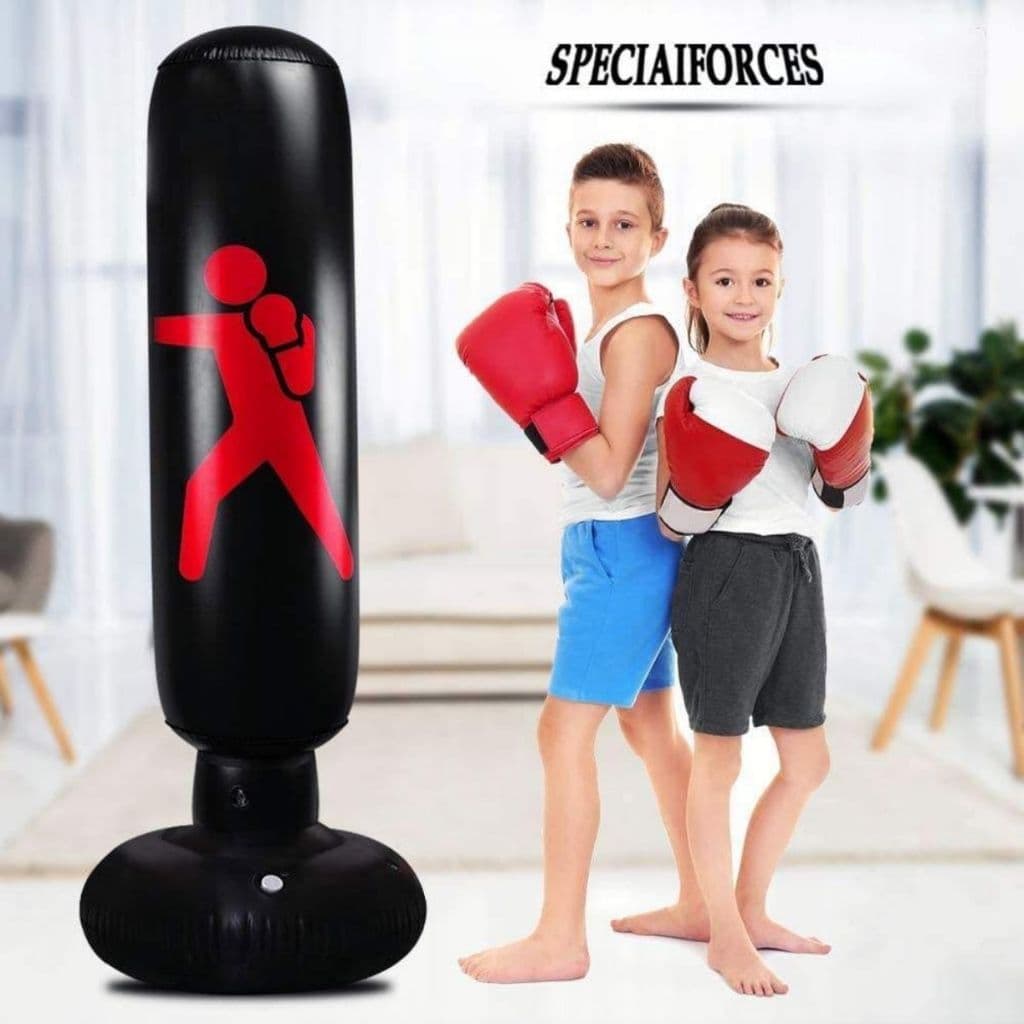 Saco de Pancadas Inflável 160 cm + Bomba Manual – Diversão e Treino em Casa!