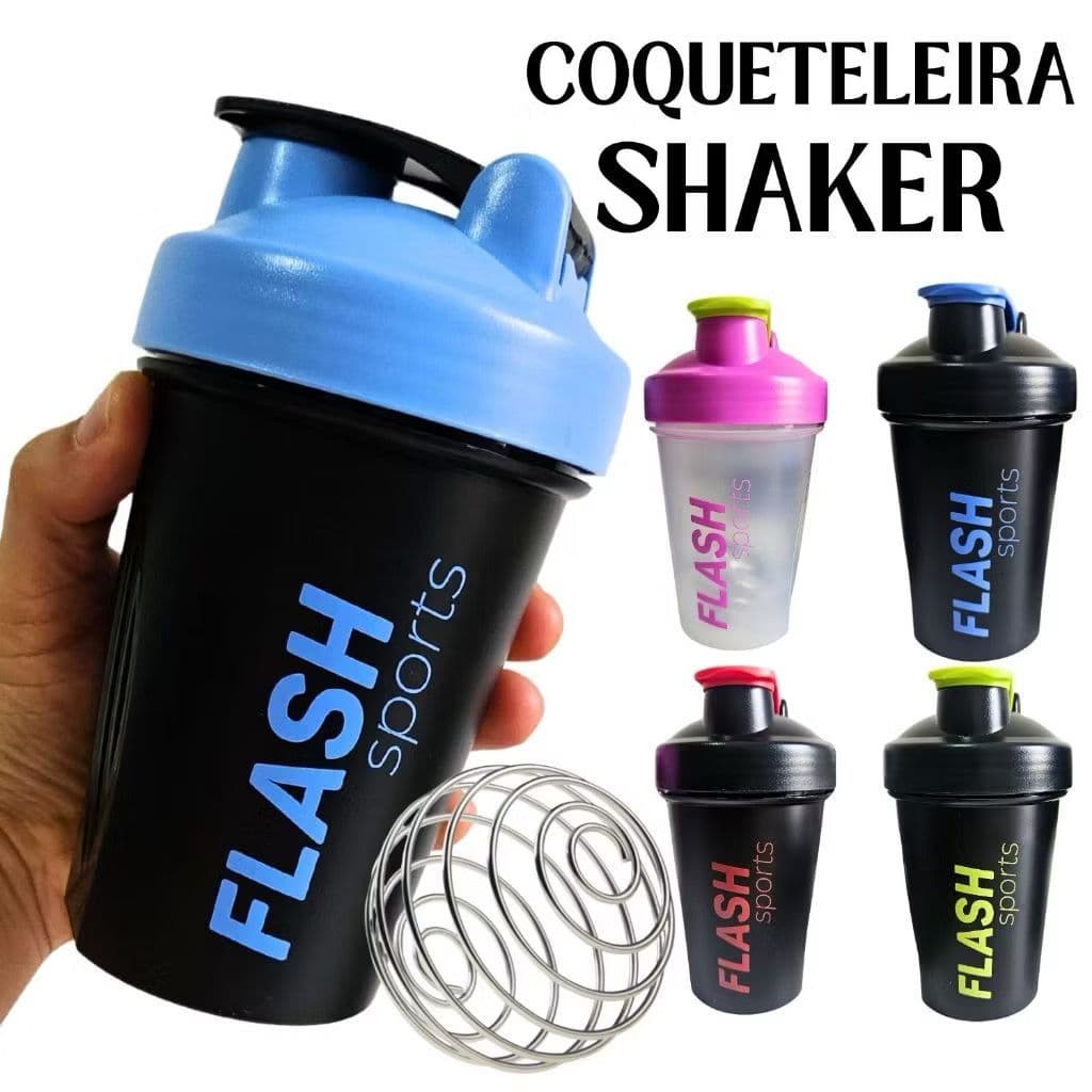 Coqueteleira 600ml Shakeira AESTHETIC Garrafa Academia Shaker c/ Esfera Batedora Portátil