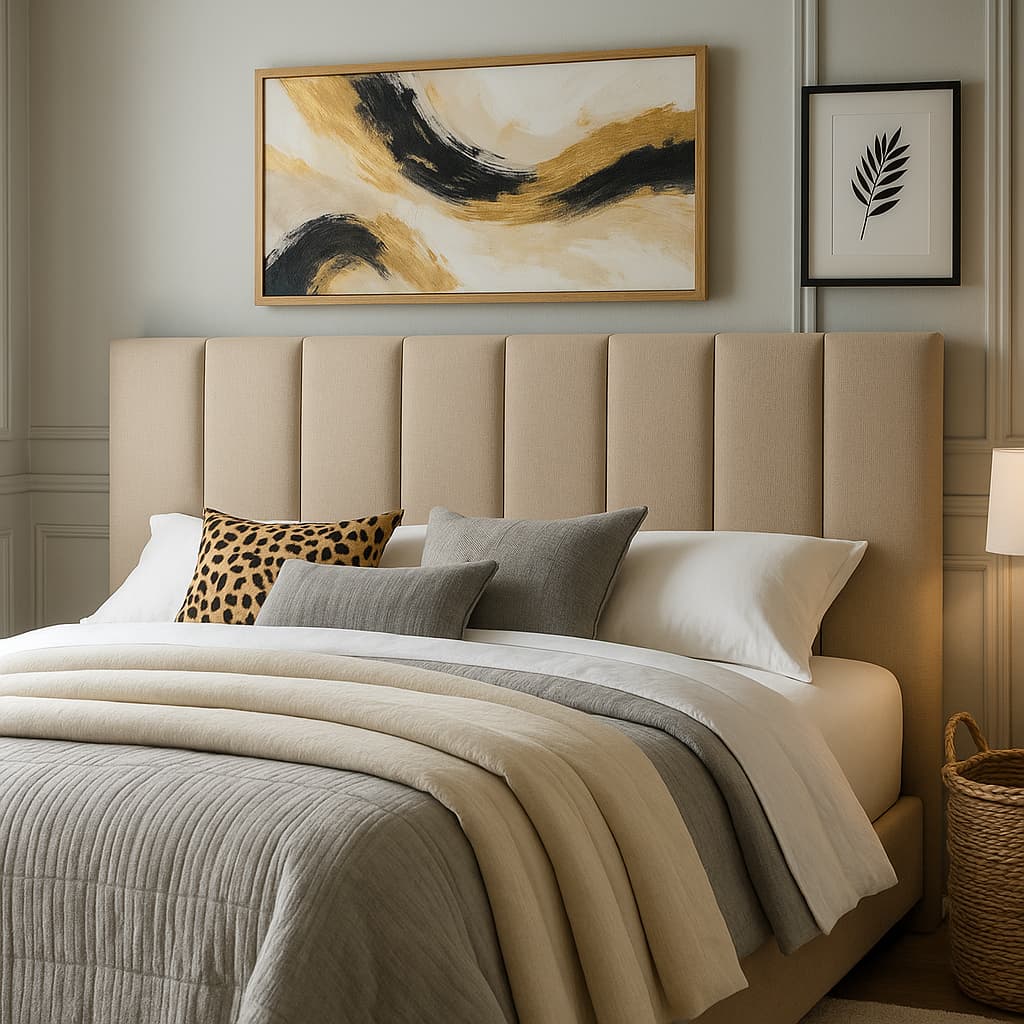 Cabeceira Casal Queen/King Suede Estofada Modular Luxo Conforto Fácil Instalar