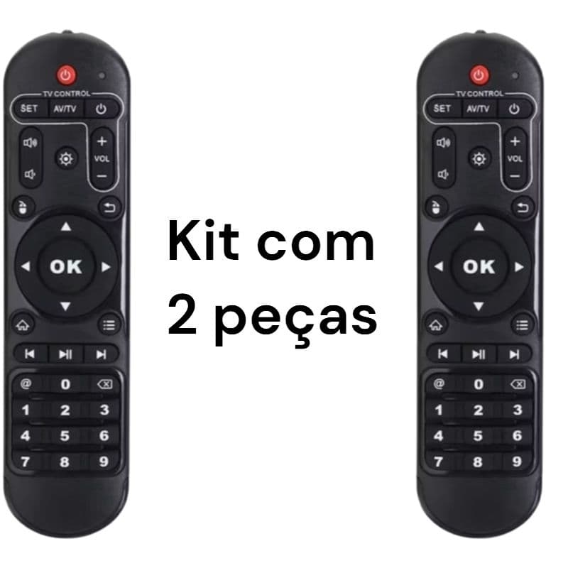 kit com 2 peças Controle Para Tv Extremo Revolution SKY-9151