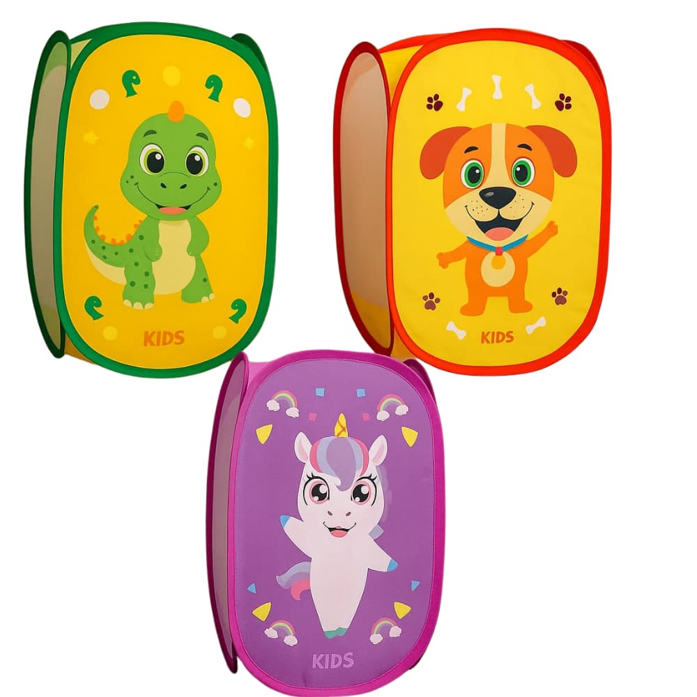 Cesto Organizador Infantil Dobrável 50x30cm – Estampas Divertidas