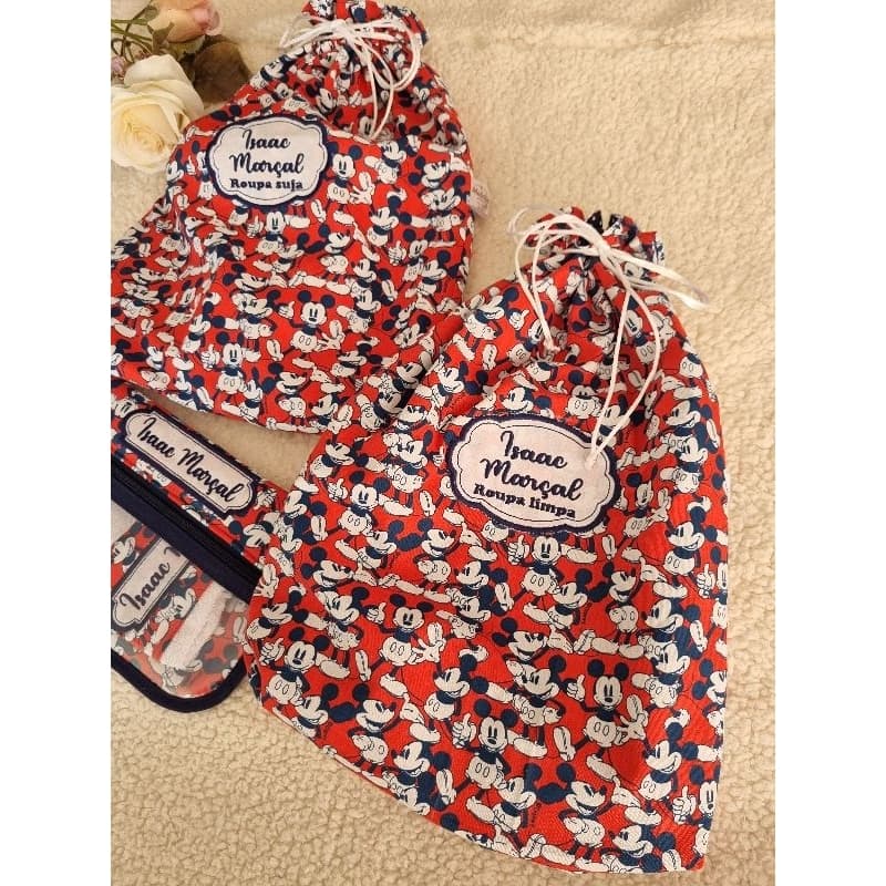 Kit Creche Escolar, Saco Organizador de Roupa | Kit higiene bucal