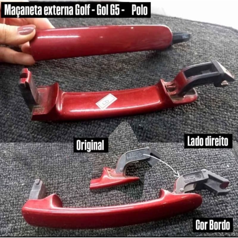 Maçaneta externa Original bordo Polo/ Gol G5 lado direito