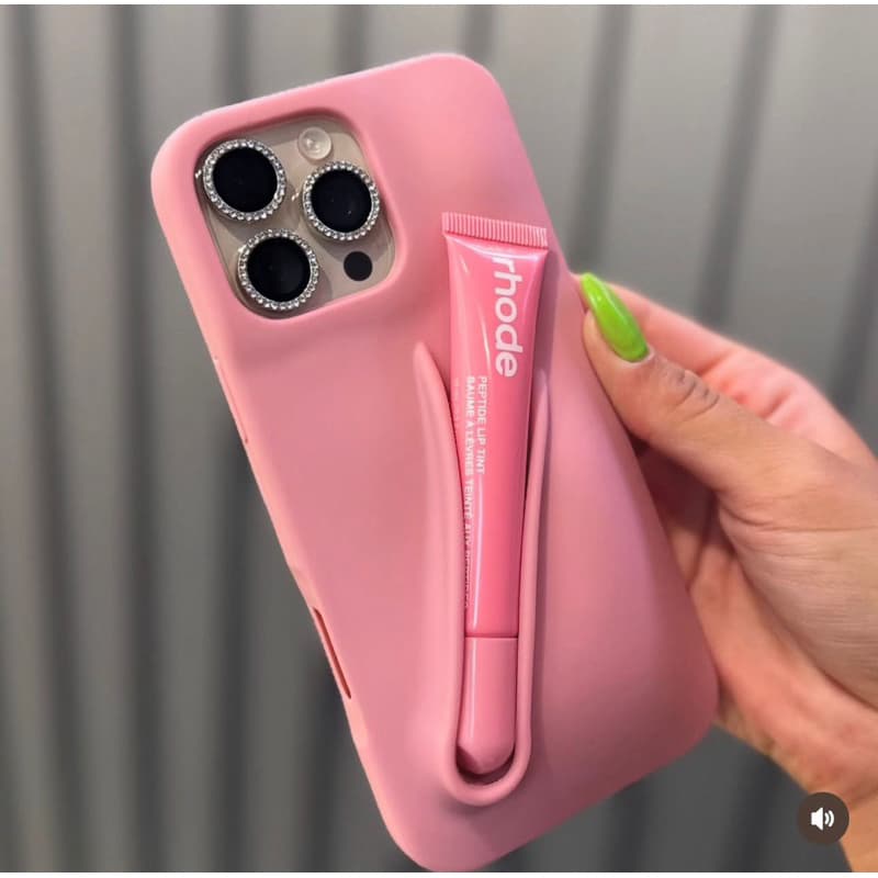 Capa De Telefone com Batom macia gloss maravilhoso Para linha 16 15 11 12 13 14ProMax