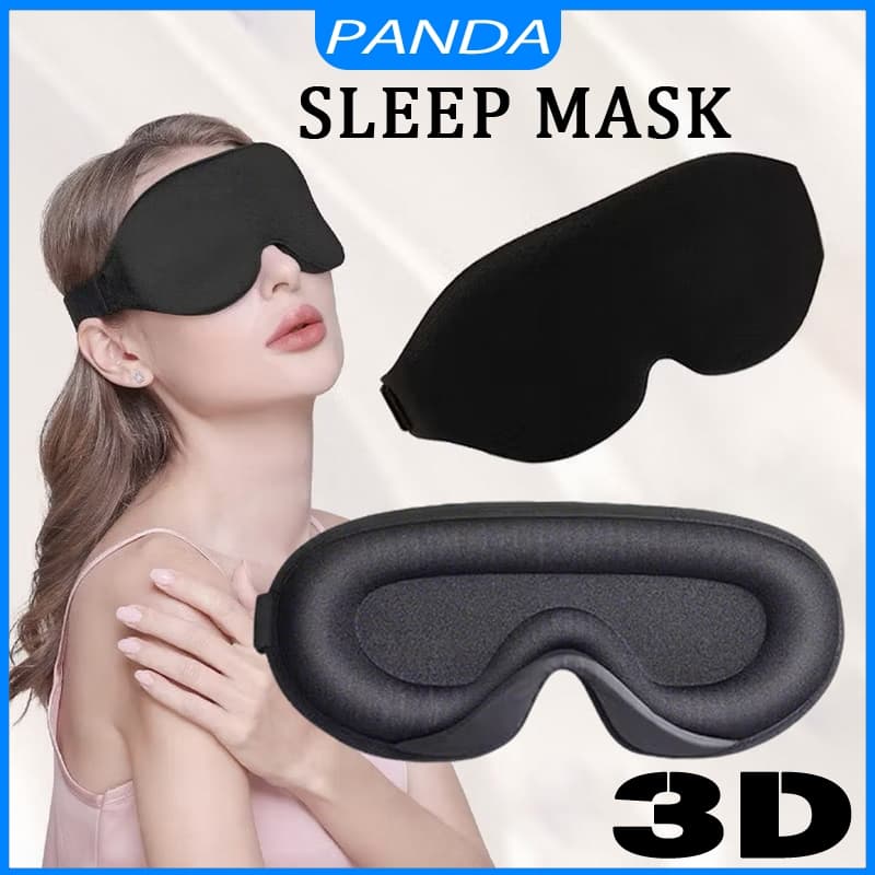Máscara de Dormir 3D com Espuma Viscoelástica  Zero Pressão, Blackout Total para Descanso Noturno