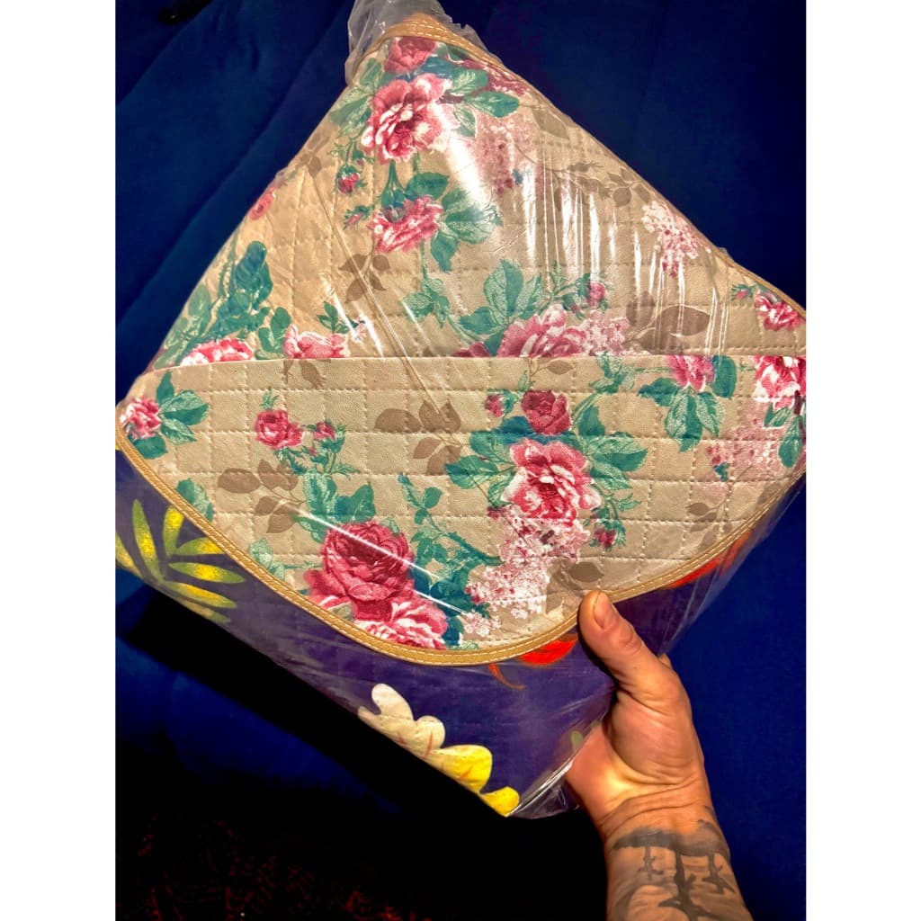 Colcha Cama Casal King Cobre Leito 3 ou 5 peças Peças Casal Queen King  Matelado Ultrassonico Floral