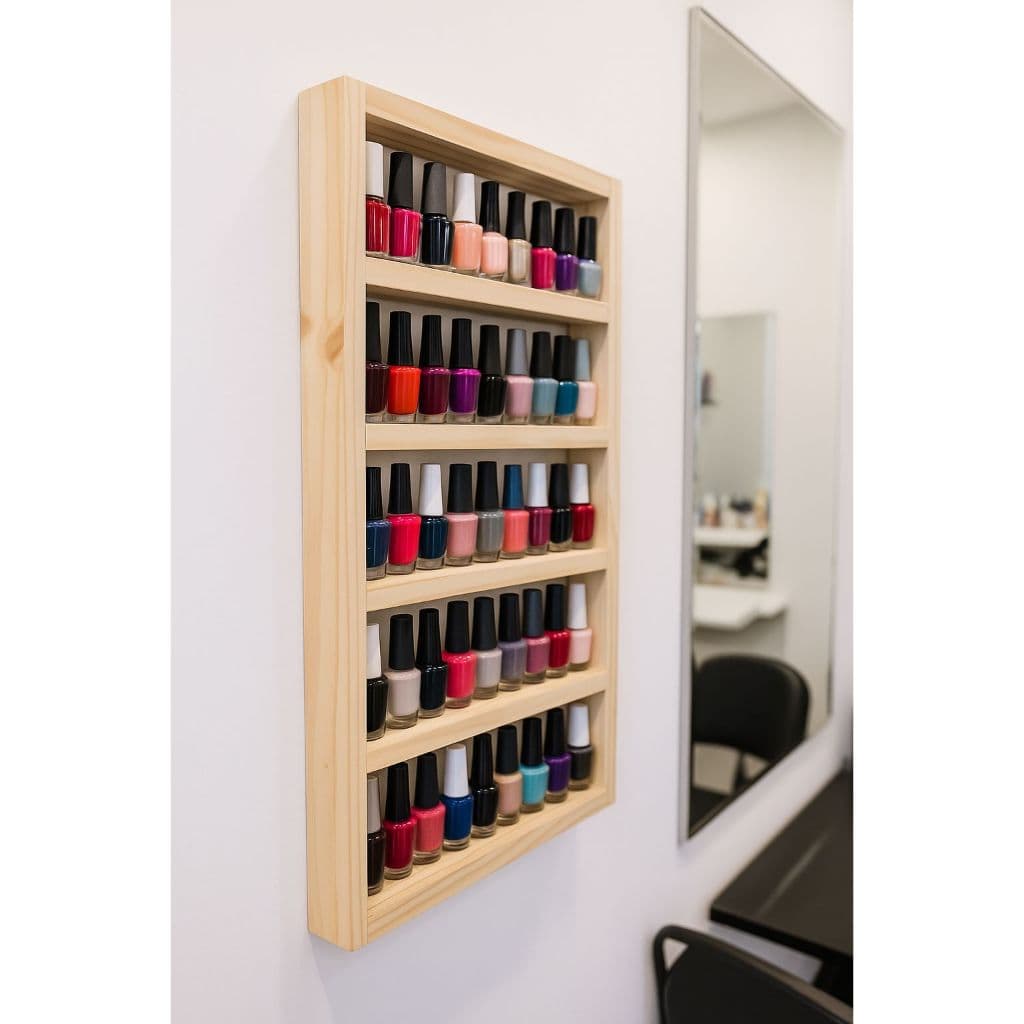 Prateleira Organizador Exposito Esmaltes  madeira Pinus - melhor que MDF - 65cm x 34cm