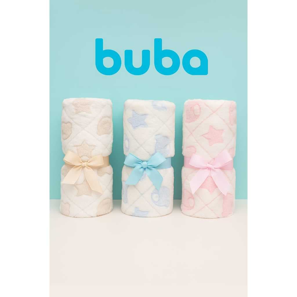 Manta Soninho BUBA - Rosa, Azul e Bege - Envio imediato