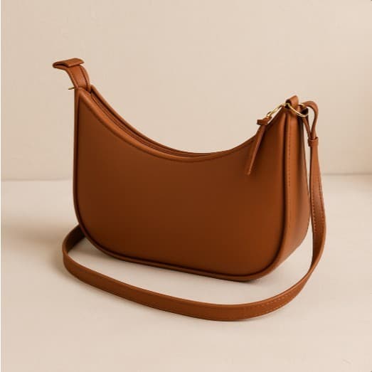 Bolsa Feminina Meia Lua Baguete De Ombro Tendencia Moderna Festa Queima De Estoque