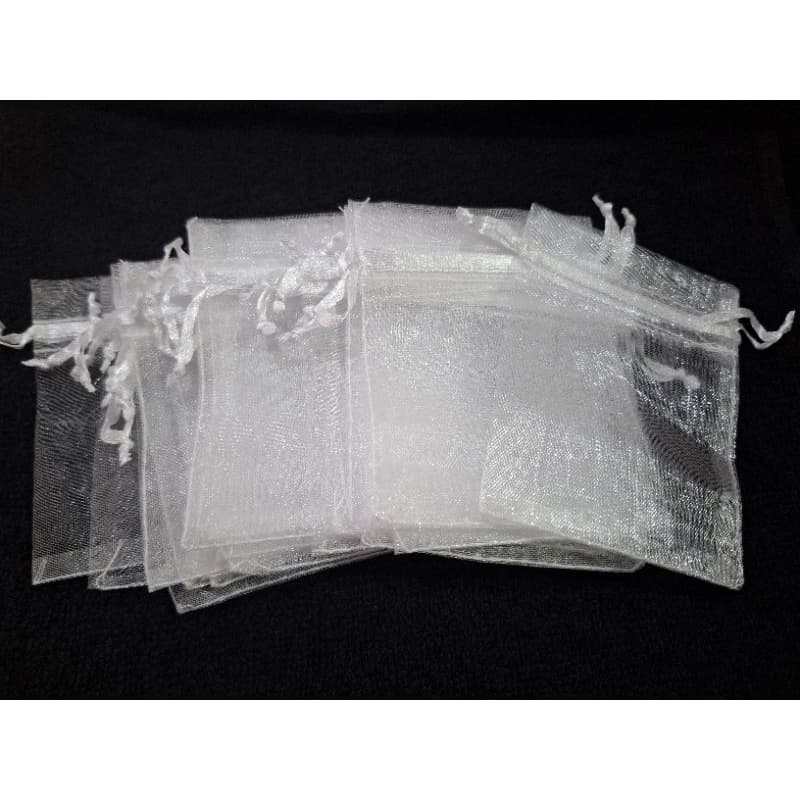 Kit 10/25/50/100 Un Saco Saquinho Organza Branco 7 X 9 cm Saco Para Lembrancinhas